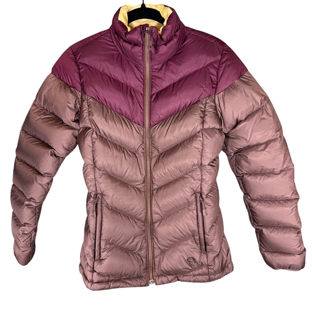 Mountain Hardwear Ratio Q.Shield 650 Down Jacket Chevron Plum Puffer Women's S